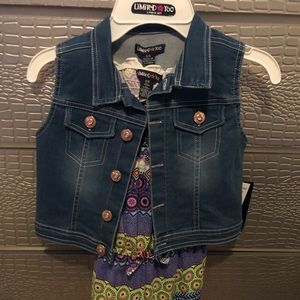 Limited too girls romper with jacket size 5/6  new